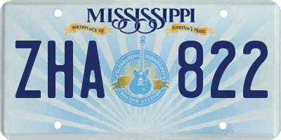 MS license plate ZHA822