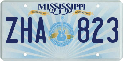 MS license plate ZHA823