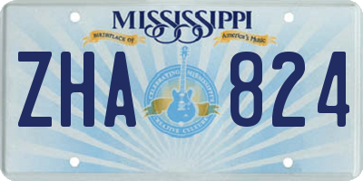 MS license plate ZHA824