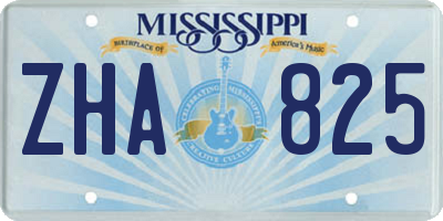 MS license plate ZHA825