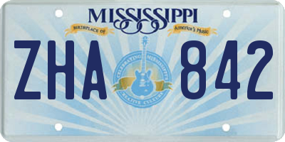 MS license plate ZHA842