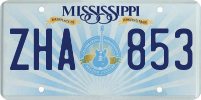 MS license plate ZHA853