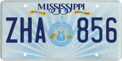MS license plate ZHA856