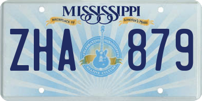 MS license plate ZHA879