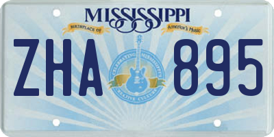 MS license plate ZHA895
