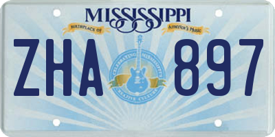MS license plate ZHA897