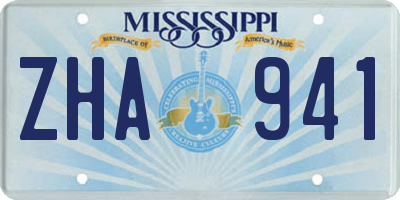 MS license plate ZHA941