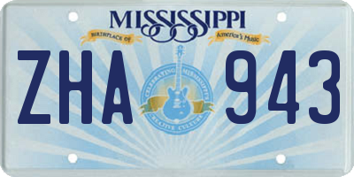 MS license plate ZHA943