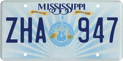 MS license plate ZHA947