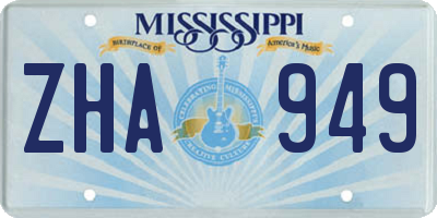 MS license plate ZHA949