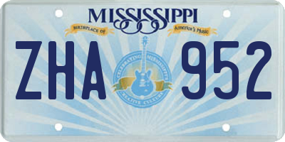MS license plate ZHA952