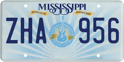 MS license plate ZHA956
