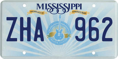 MS license plate ZHA962