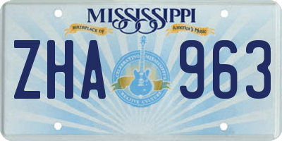 MS license plate ZHA963