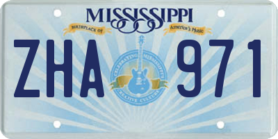 MS license plate ZHA971