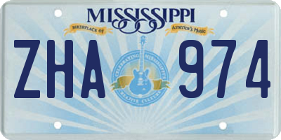 MS license plate ZHA974
