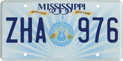 MS license plate ZHA976