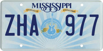 MS license plate ZHA977