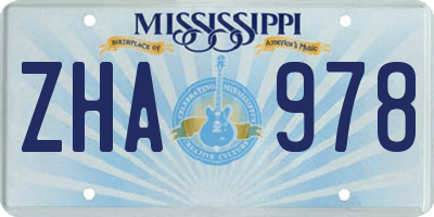 MS license plate ZHA978