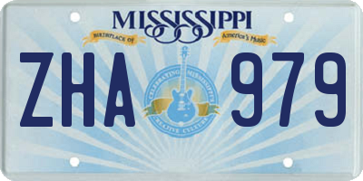 MS license plate ZHA979
