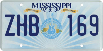 MS license plate ZHB169