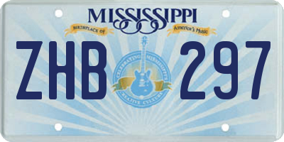 MS license plate ZHB297