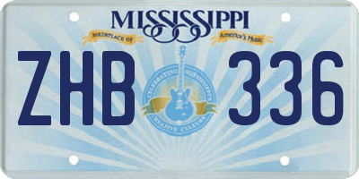 MS license plate ZHB336
