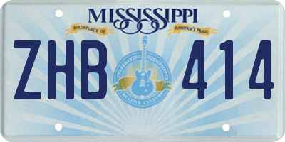 MS license plate ZHB414