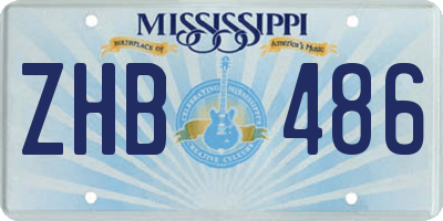 MS license plate ZHB486