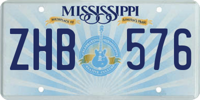 MS license plate ZHB576