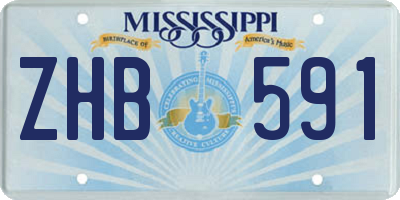 MS license plate ZHB591