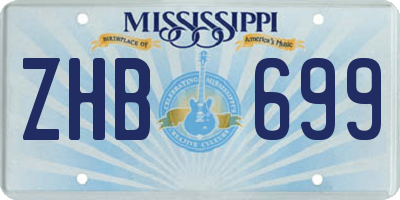 MS license plate ZHB699