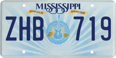 MS license plate ZHB719