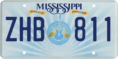 MS license plate ZHB811