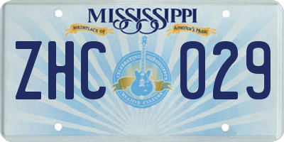 MS license plate ZHC029