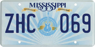 MS license plate ZHC069