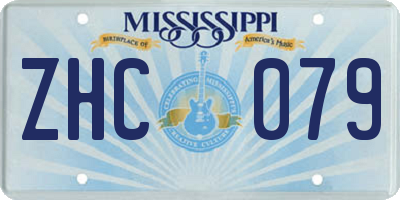 MS license plate ZHC079