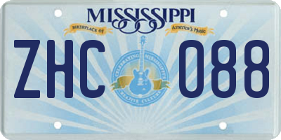 MS license plate ZHC088