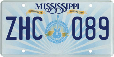 MS license plate ZHC089