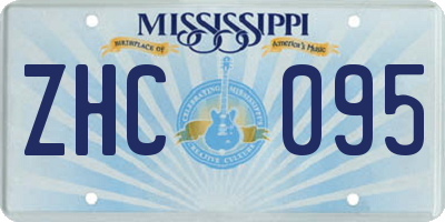 MS license plate ZHC095