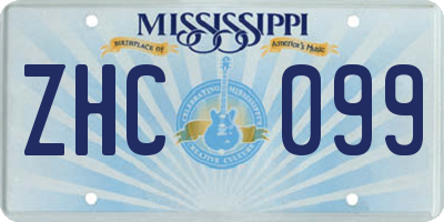 MS license plate ZHC099