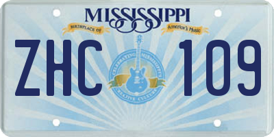 MS license plate ZHC109