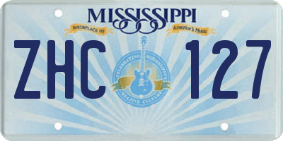 MS license plate ZHC127