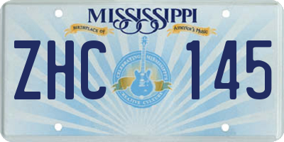 MS license plate ZHC145