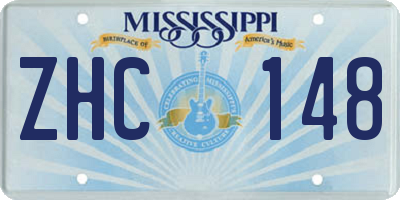 MS license plate ZHC148