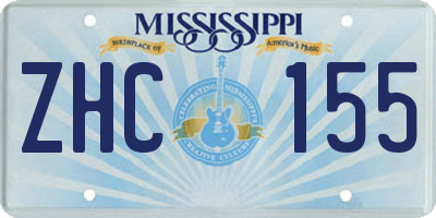 MS license plate ZHC155