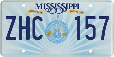 MS license plate ZHC157