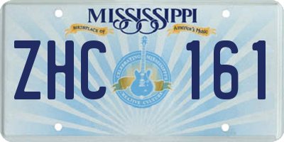 MS license plate ZHC161
