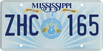 MS license plate ZHC165