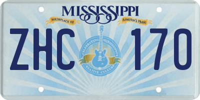 MS license plate ZHC170